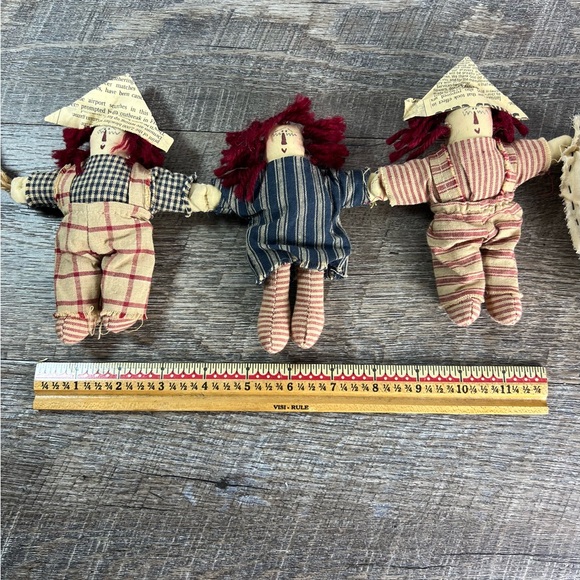 Rag Doll garland country primitive Raggedy Ann homespun - Picture 9 of 11
